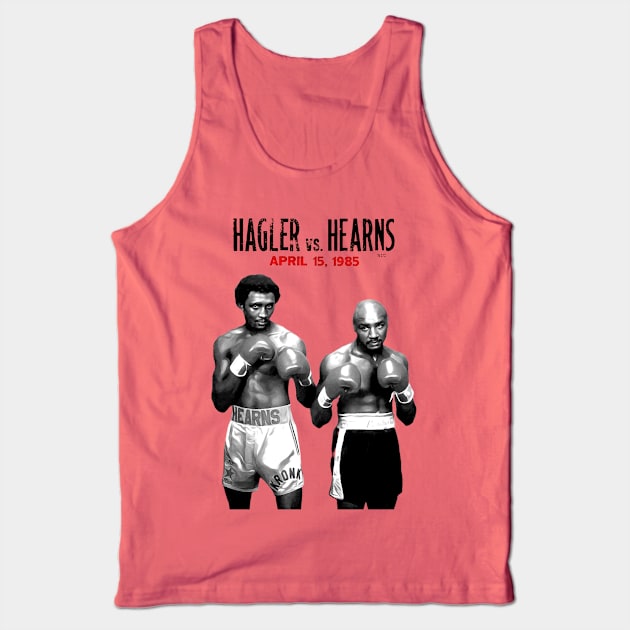 Hagler vs Hearns Boxing 1985 Tank Top by Don'tawayArt